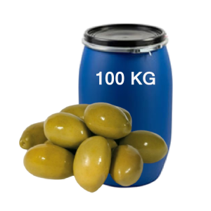 Aceitunas jumbo especial verdes, bidon 100 kg.