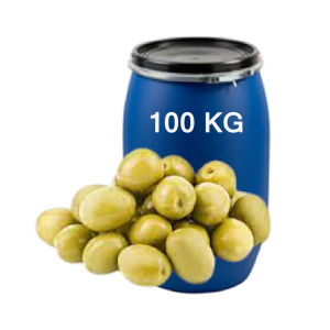 Aceitunas tercera verdes, bidón 100 Kg.